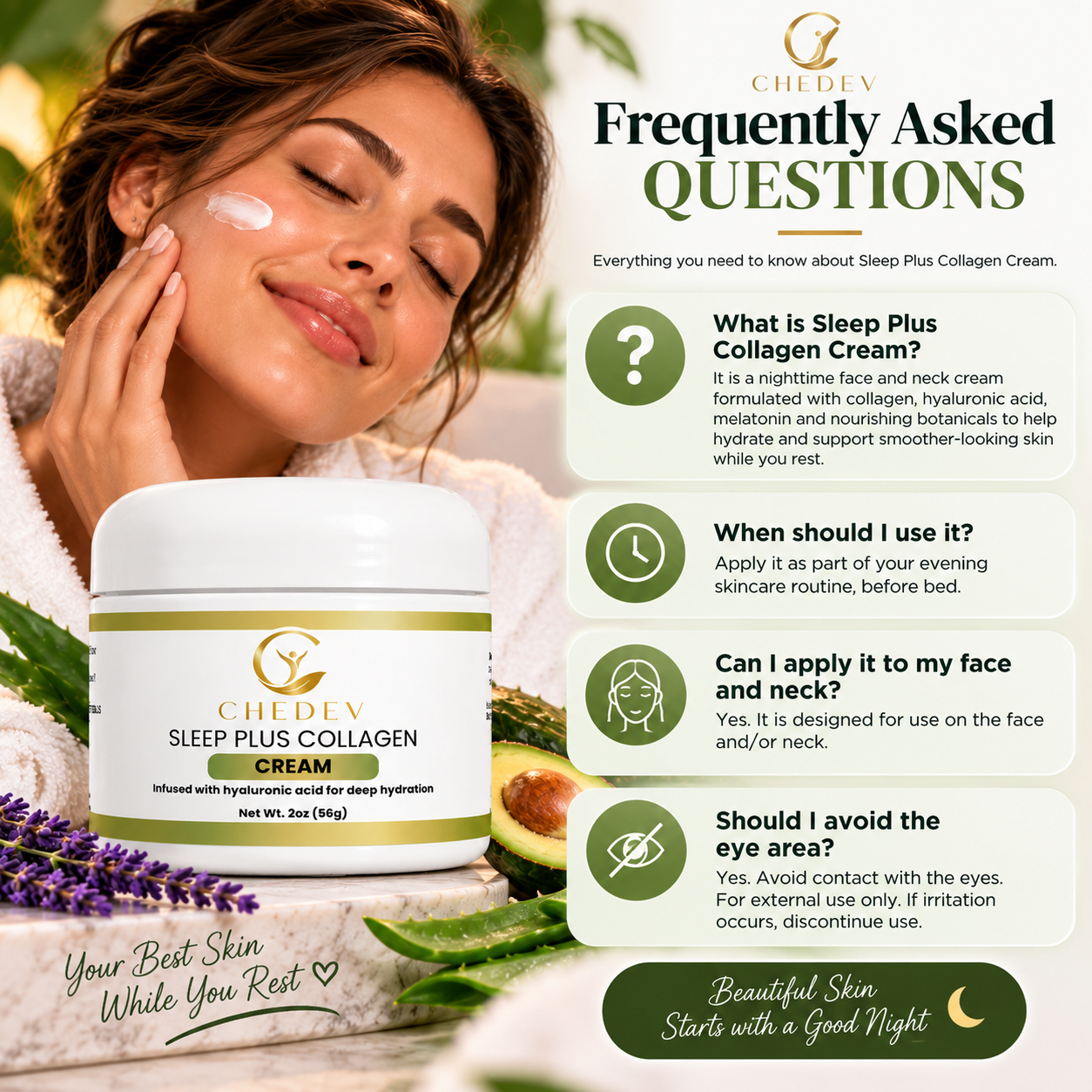 CHEDEV Sleep Plus Collagen Cream