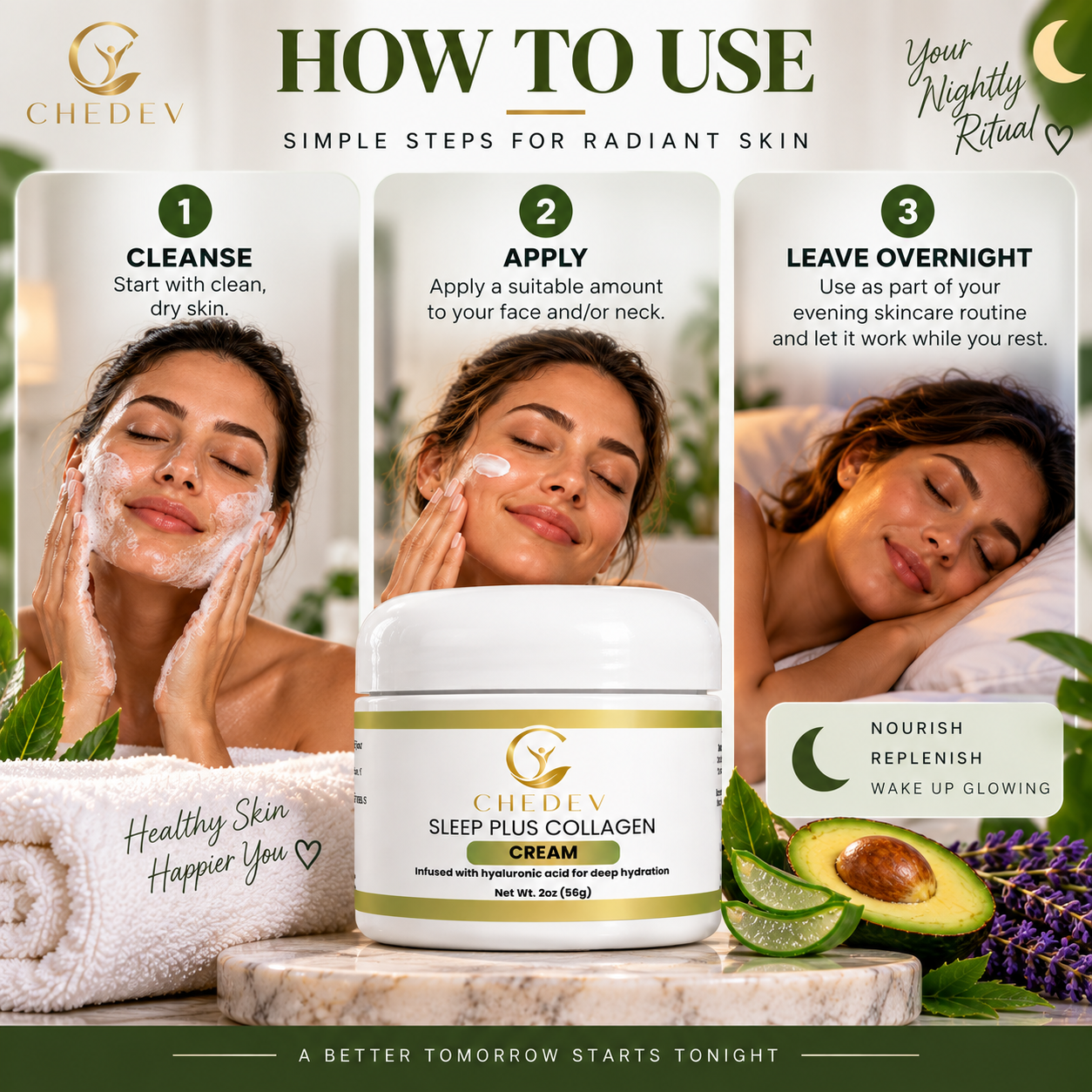 CHEDEV Sleep Plus Collagen Cream